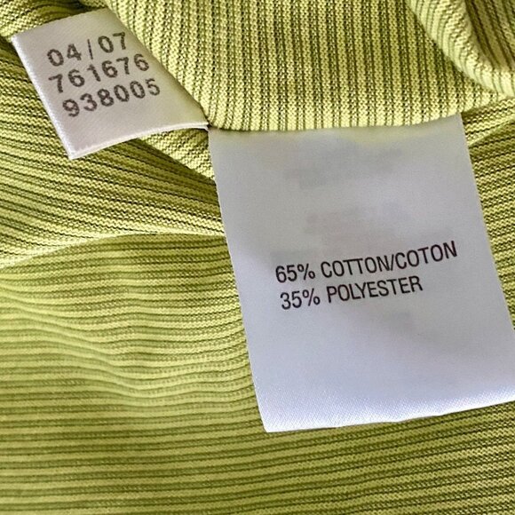 Adidas Climalite Green Striped Polo Shirt Men's XL - Picture 9 of 10